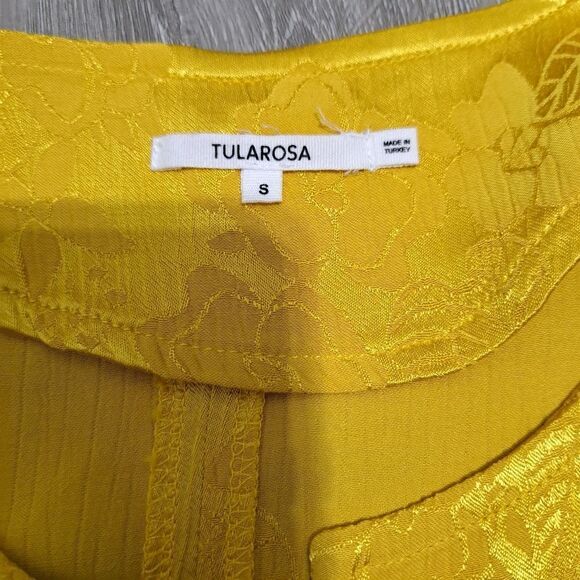 Tularosa Brooke Elegant Floral Boho Lightweight Jacket In Golden Yellow Small - Picture 8 of 17